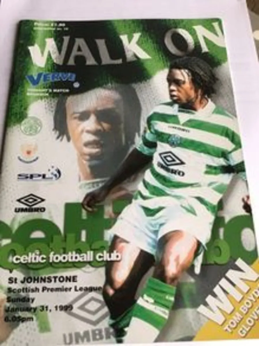 Celtic Football program V St Johnston