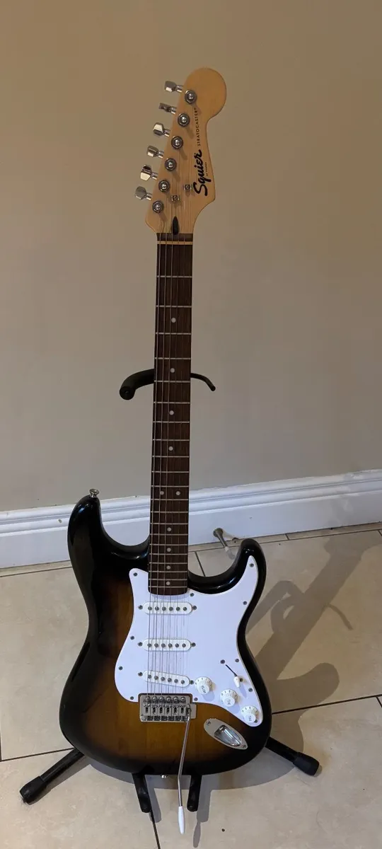 Squier Stretocaster Electric Guitar- Like New - Image 1