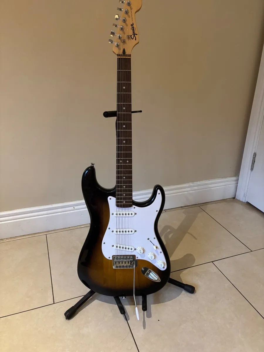 Squier Stretocaster Electric Guitar- Like New - Image 3