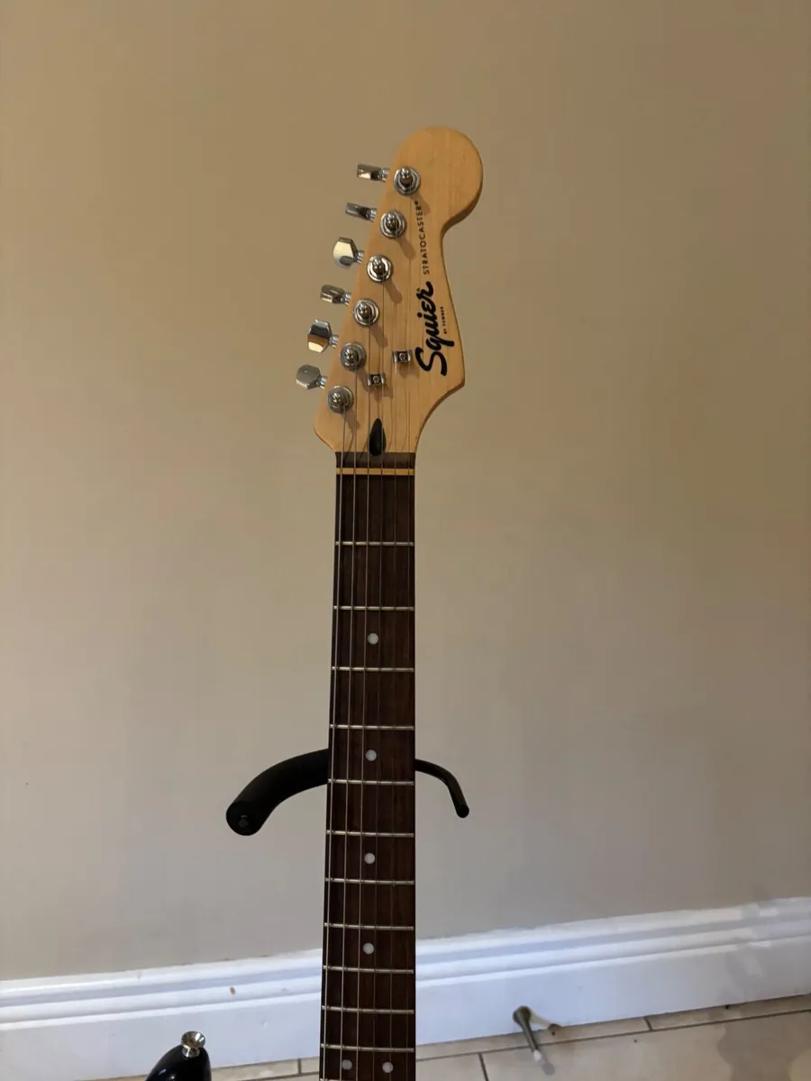 Squier Stretocaster Electric Guitar- Like New - Image 4