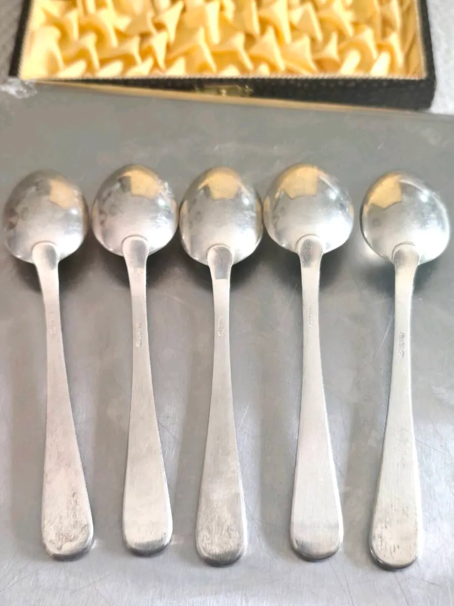 Solid silver antique spoons set - Image 2