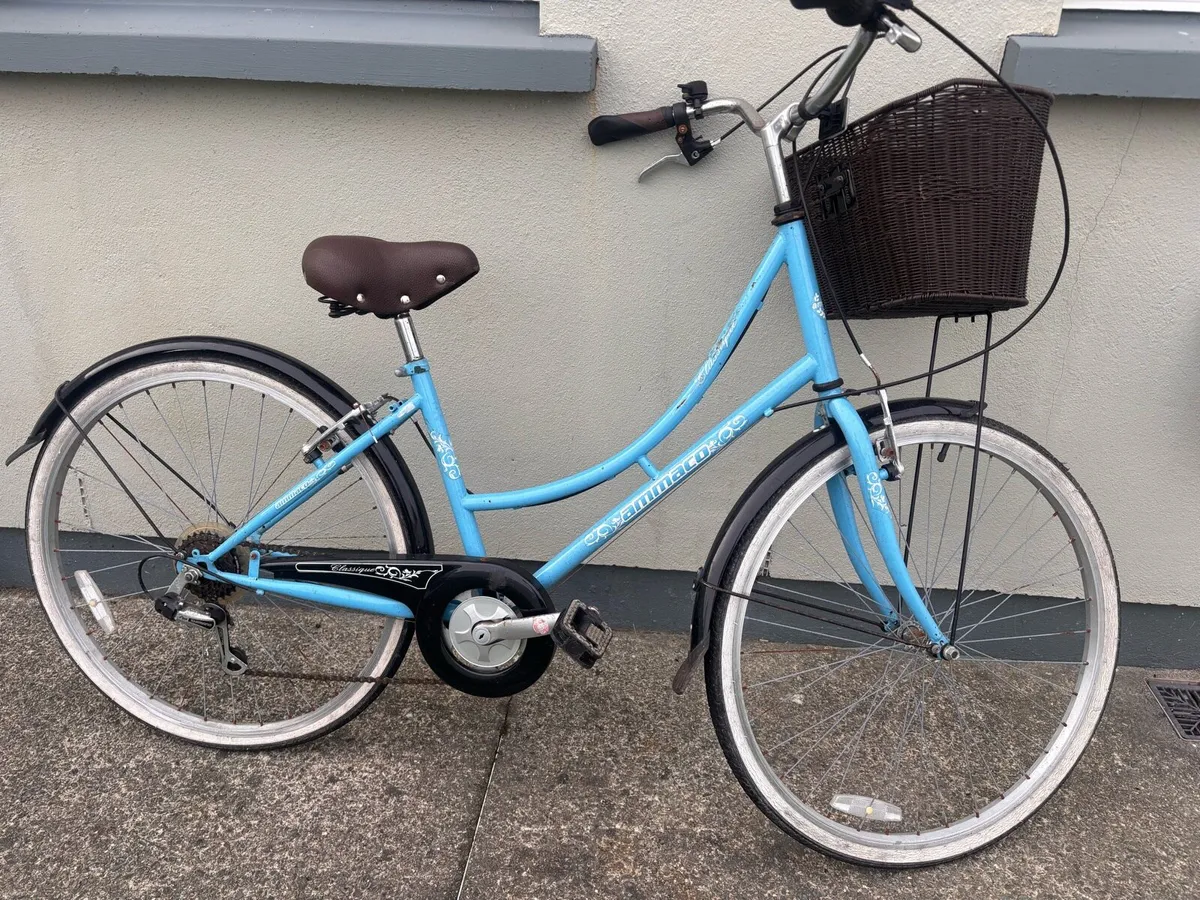 Vintage Style ladies blue bicycle - Image 1