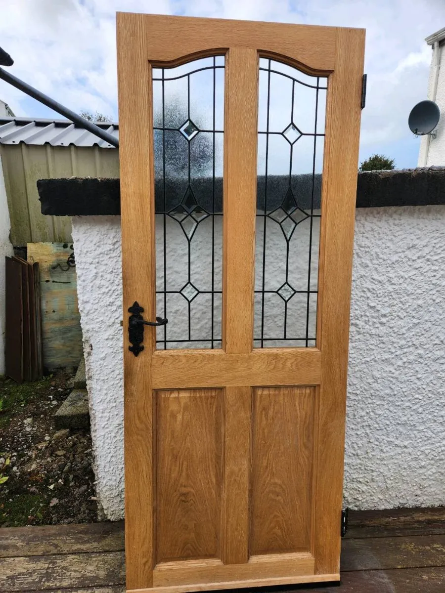 Solid oak internal door work glass - Image 1