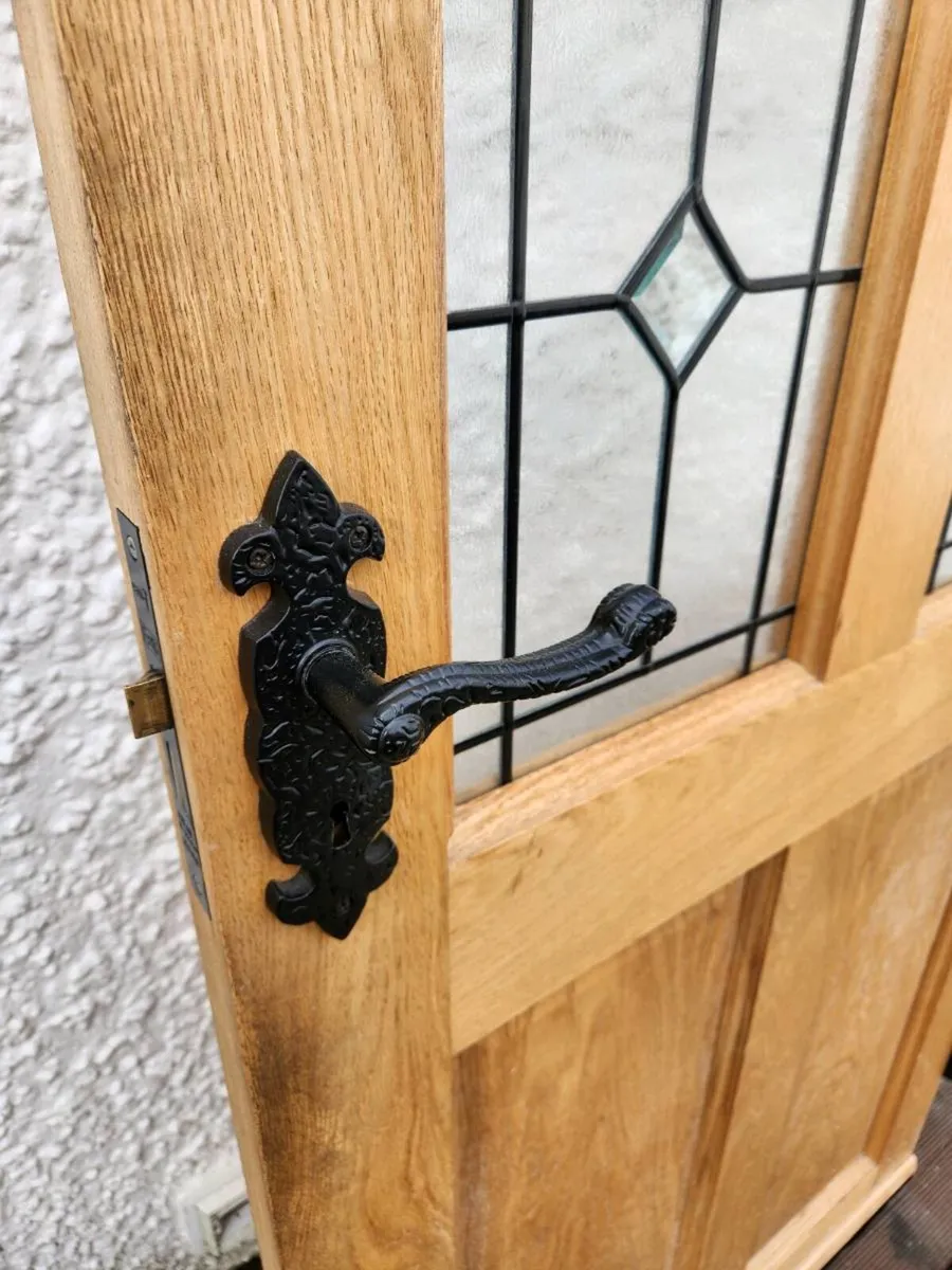Solid oak internal door work glass - Image 2