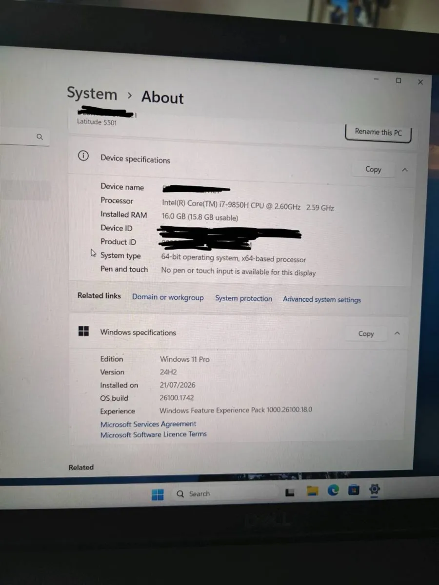 Dell Latitude 5501 Laptop i7 16gb - Image 3