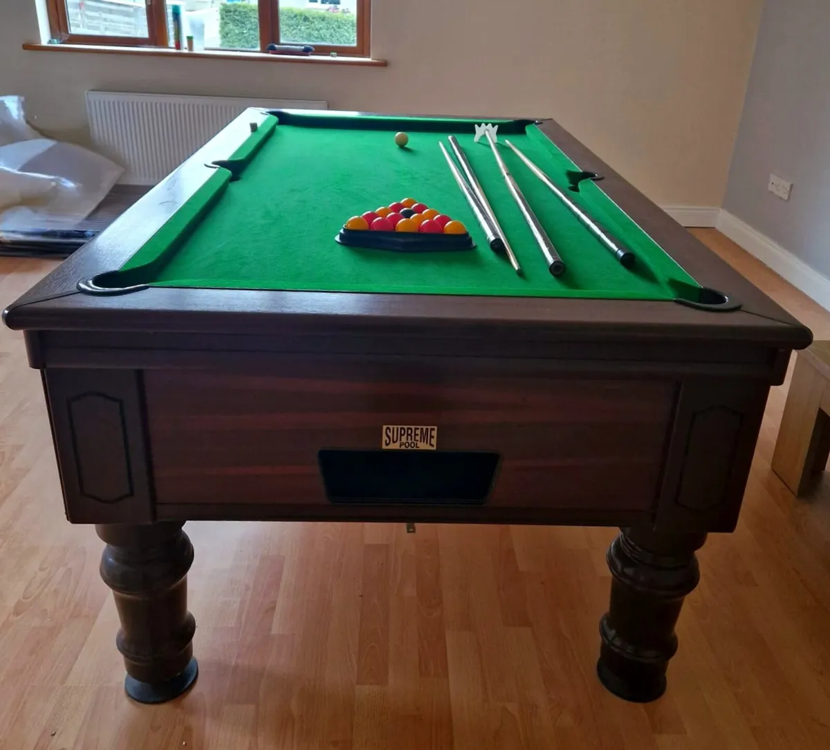 supreme prince 7x4 pool table,  just covered - Image 1