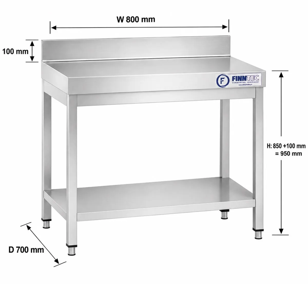 800mm Stainless Steel Table - Image 1
