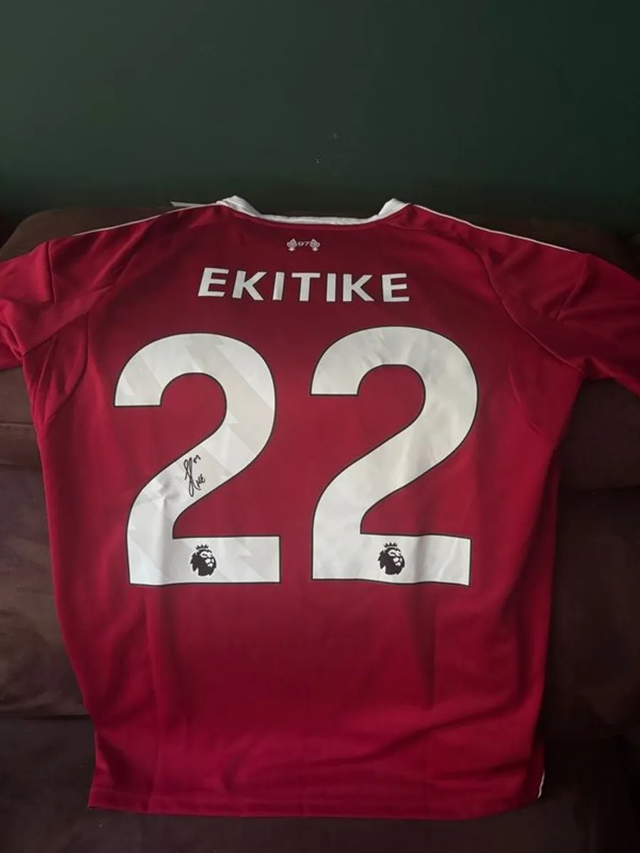 Hugo Ekitike signed Liverpool jersey - Image 1