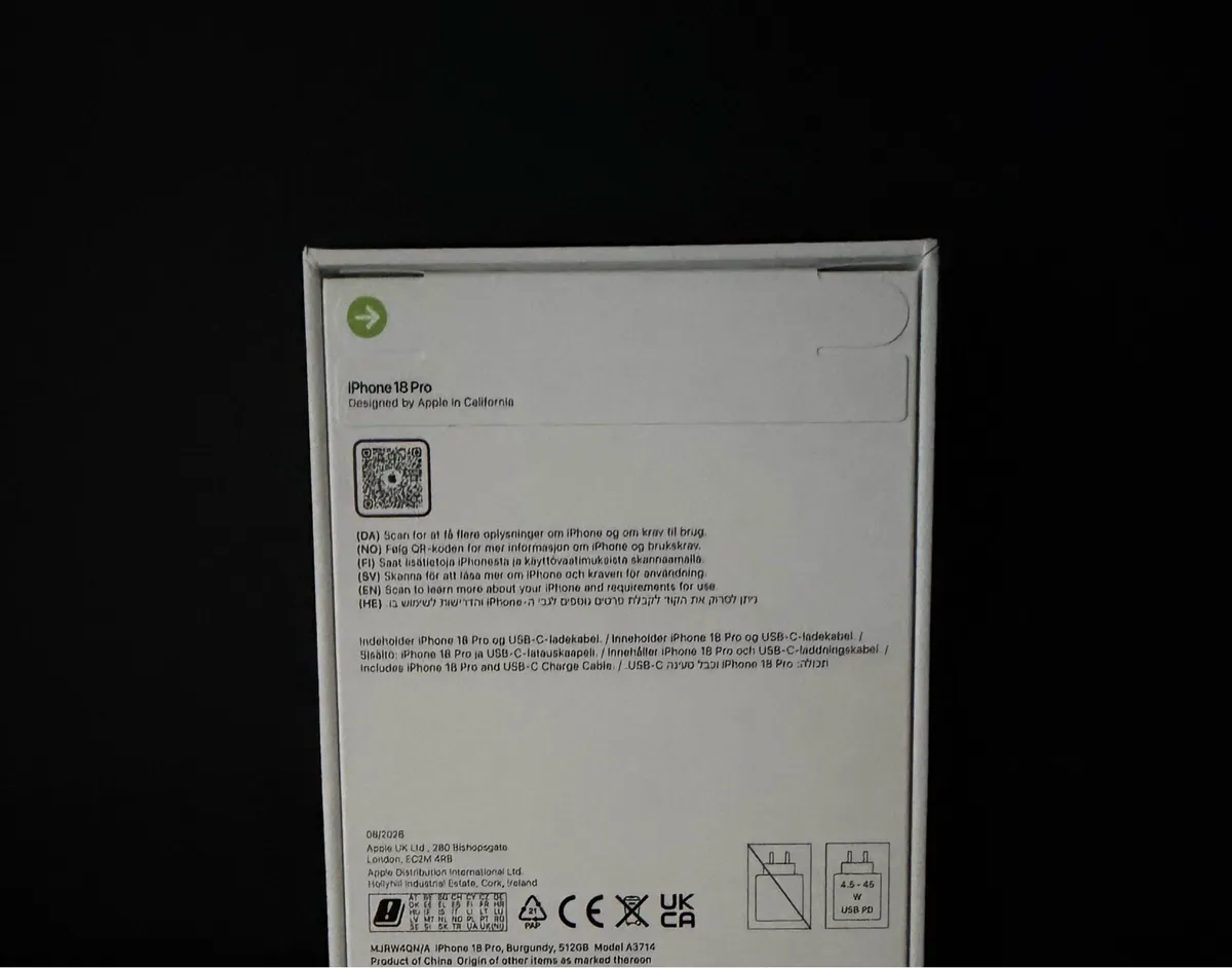 Apple iPhone 18 PRO 512GB Burgundy (SIM FREE) - Image 2