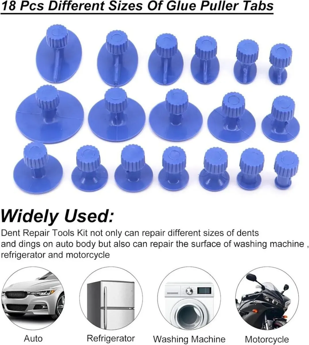 Suction Cup Dent Puller Repair Kit 18 Piece - Image 1