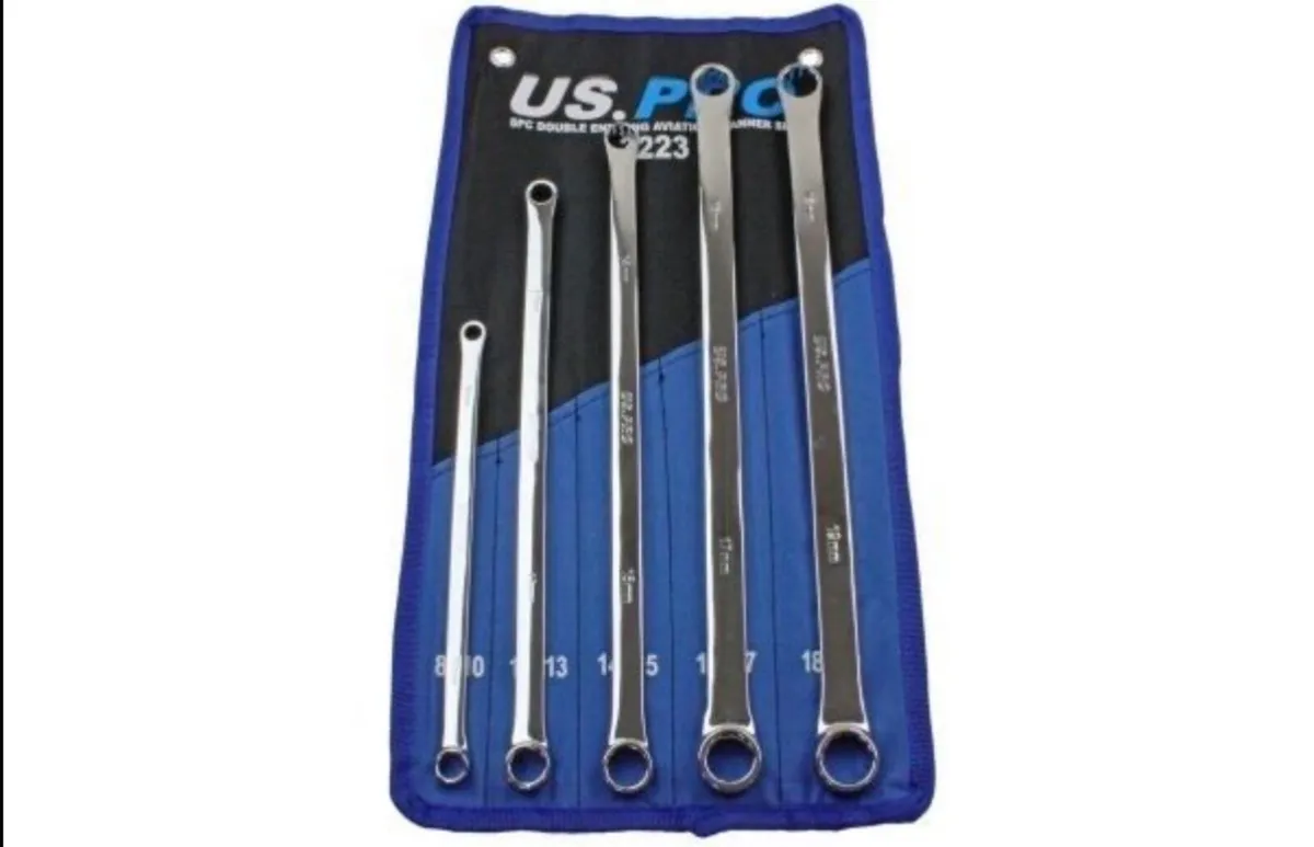 Brand New 5 Pc Double End Ring Avatation Spanners - Image 2