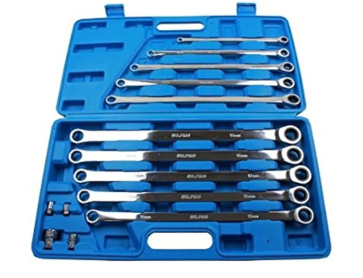 Brand New 10Pc Extra Long Double Ring Spanner Set - Image 4