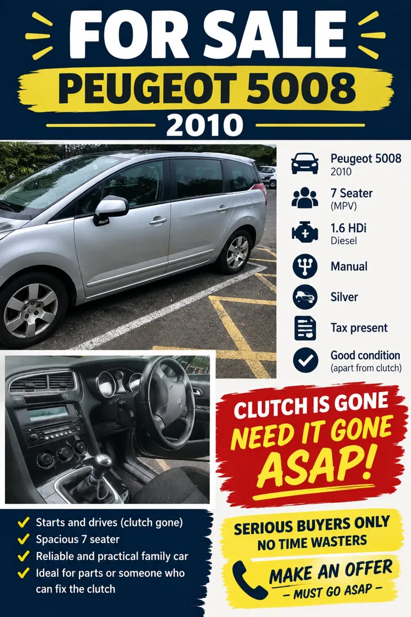 Peugeot 5008 2010 for parts - Image 1