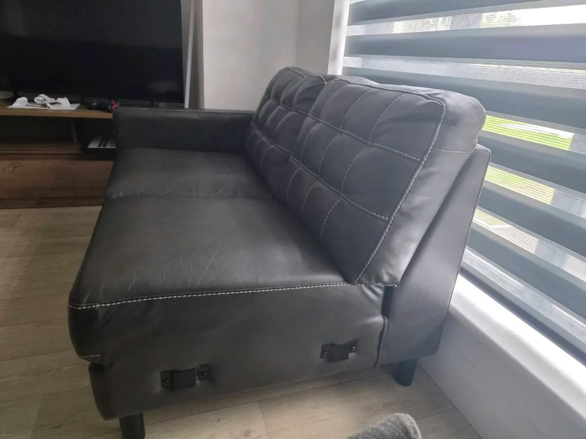 L shaped brown corner couch - Image 3