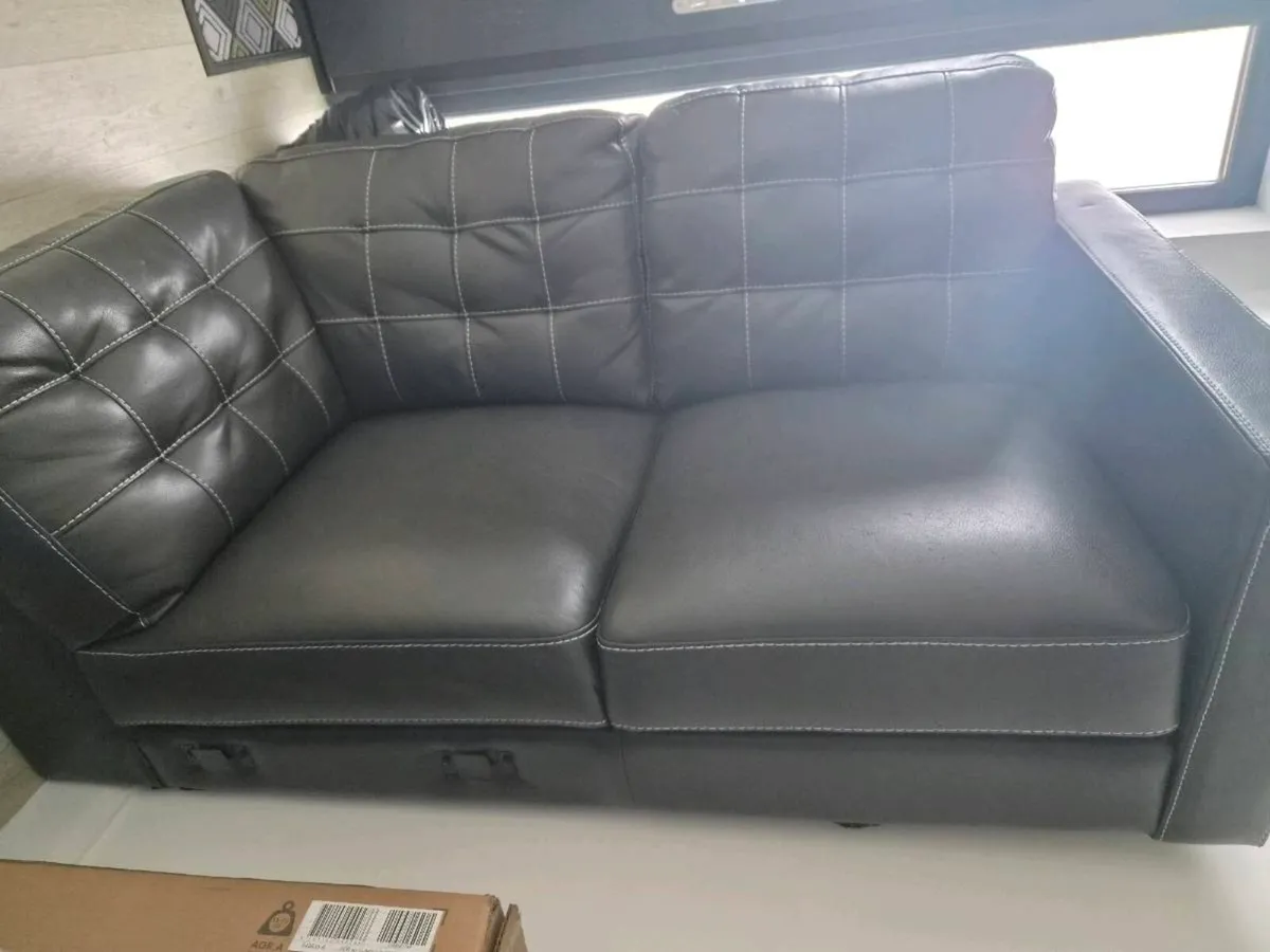 L shaped brown corner couch - Image 1