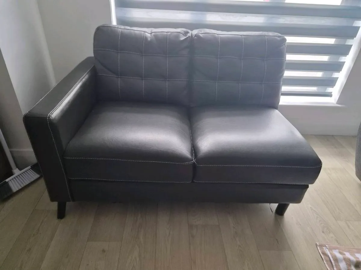 L shaped brown corner couch - Image 2