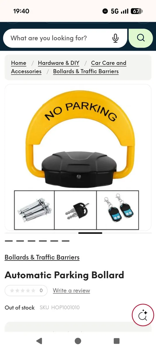 Automatic Parking Bollard with remotes x 2 - Image 1
