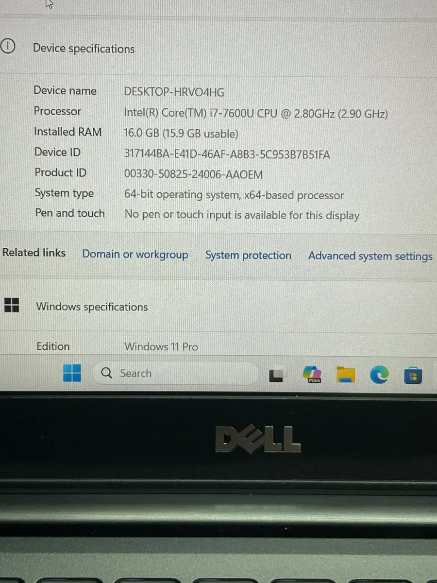 Dell laptop i7 pro 16/256 windows 11 - Image 4