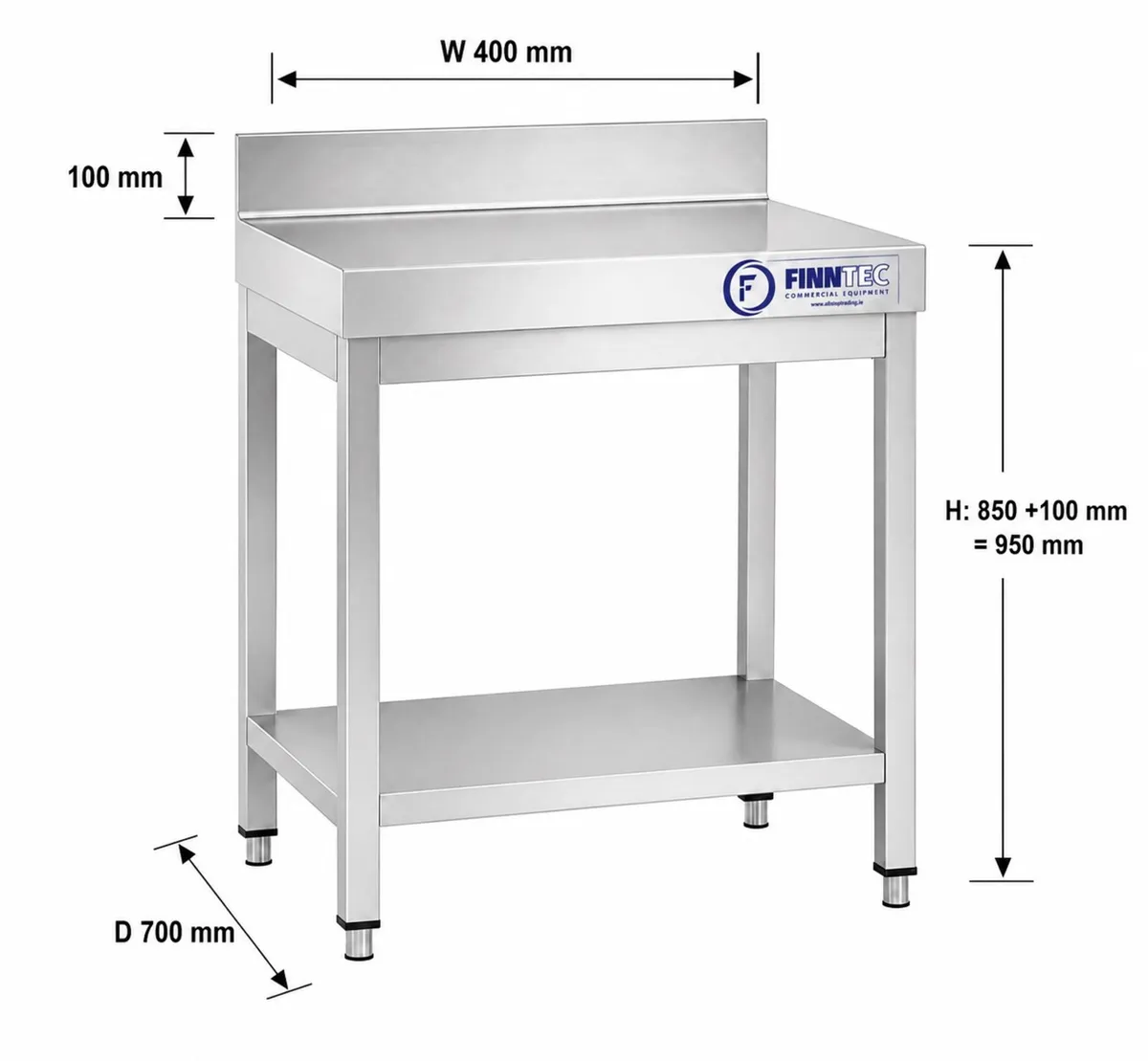 400mm Stainless Steel Table - Image 1