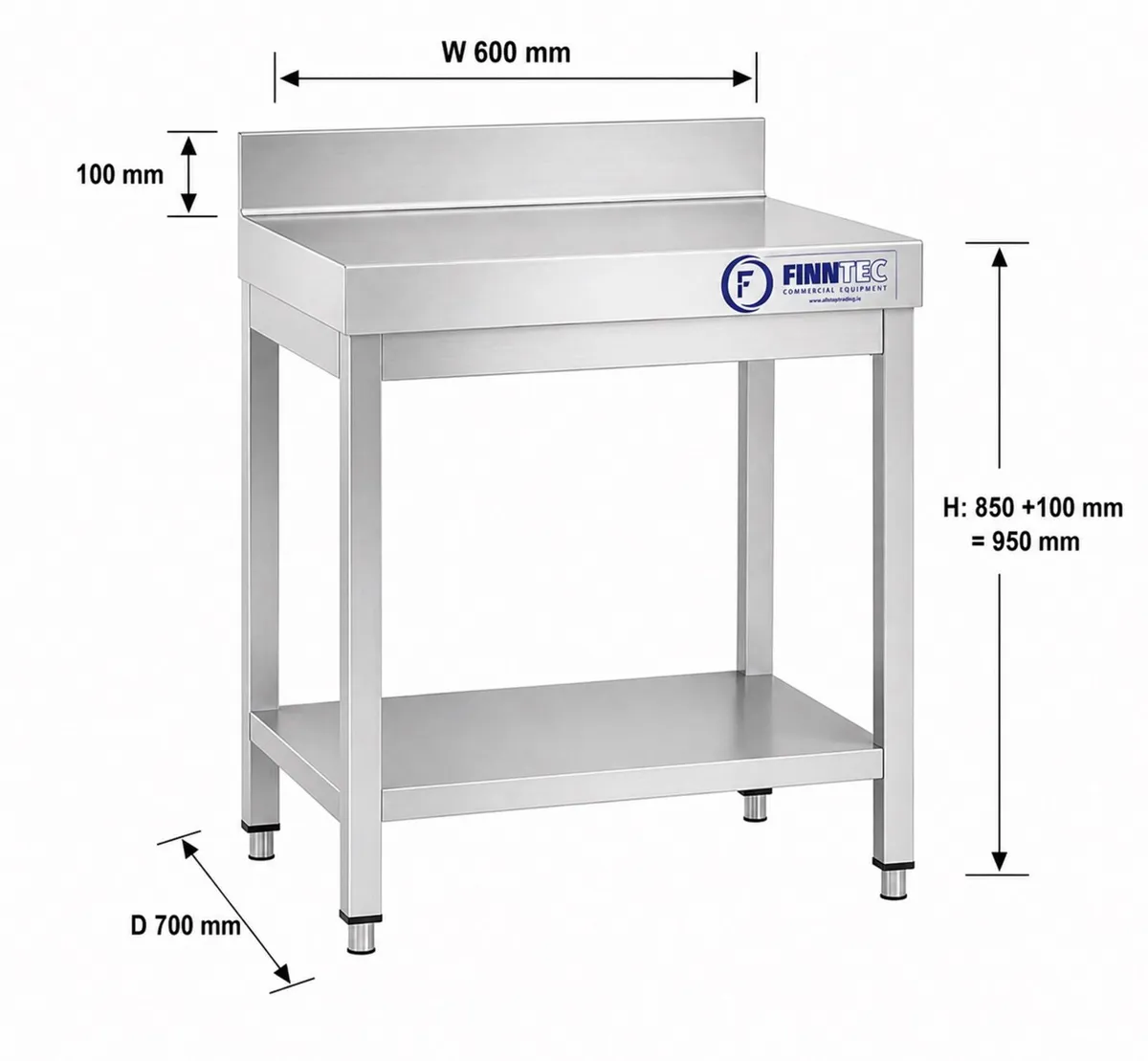 600mm Stainless Steel Table - Image 1