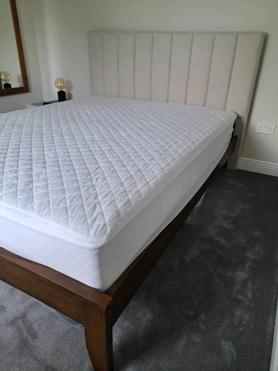 King size bed and mattress - Image 2