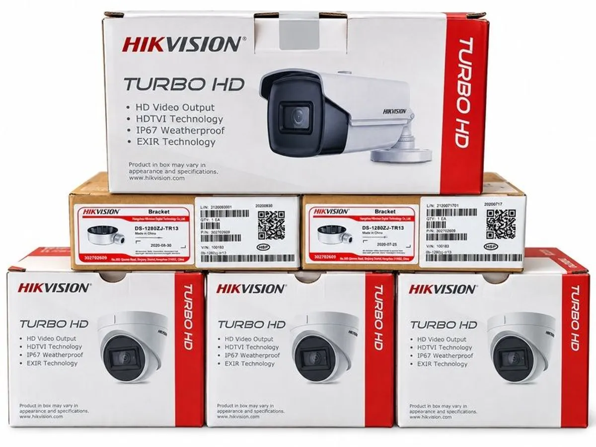 Hikvision 5MP CCTV Cameras and Junction Boxes - Image 1