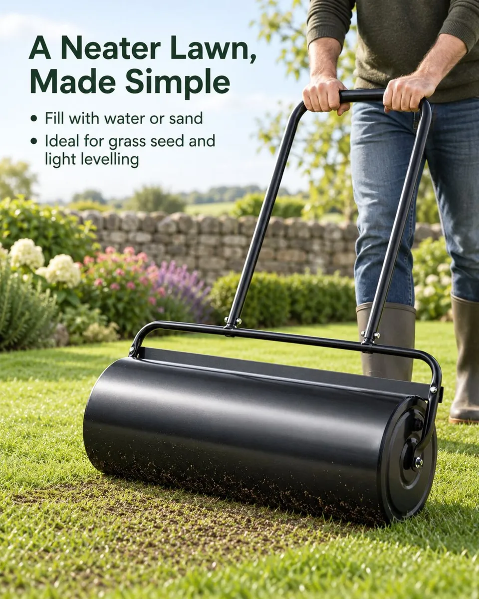 61 Litre Lawn Roller for Grass Seed and Garden Soi - Image 4