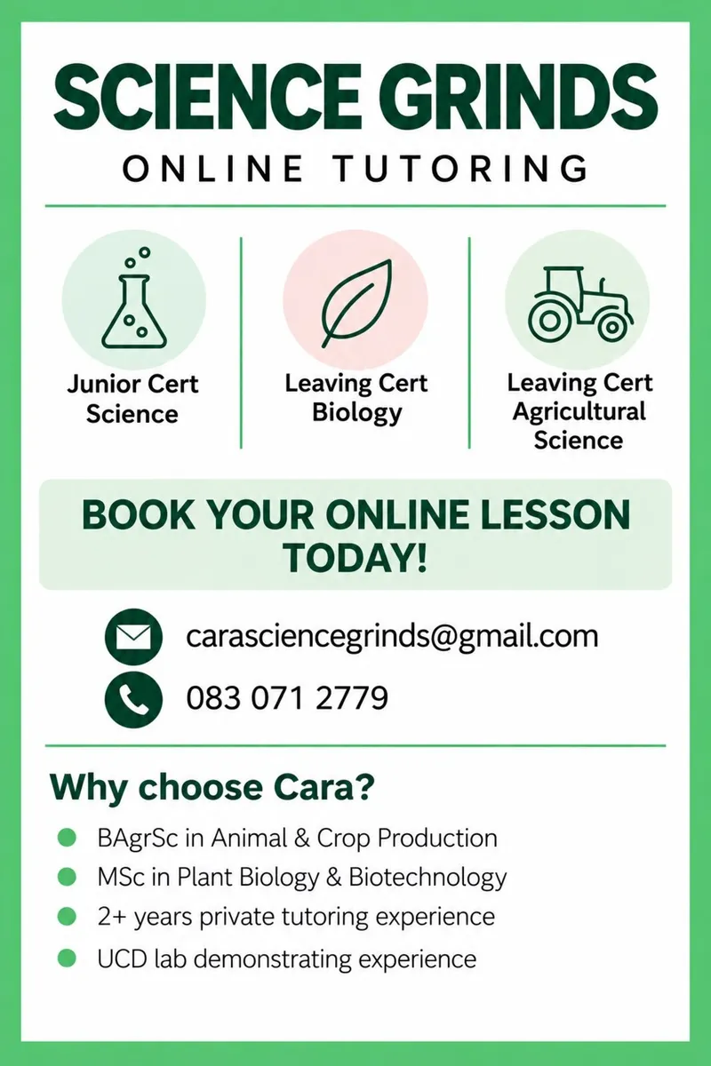 Biology and Agricultural Science Grinds