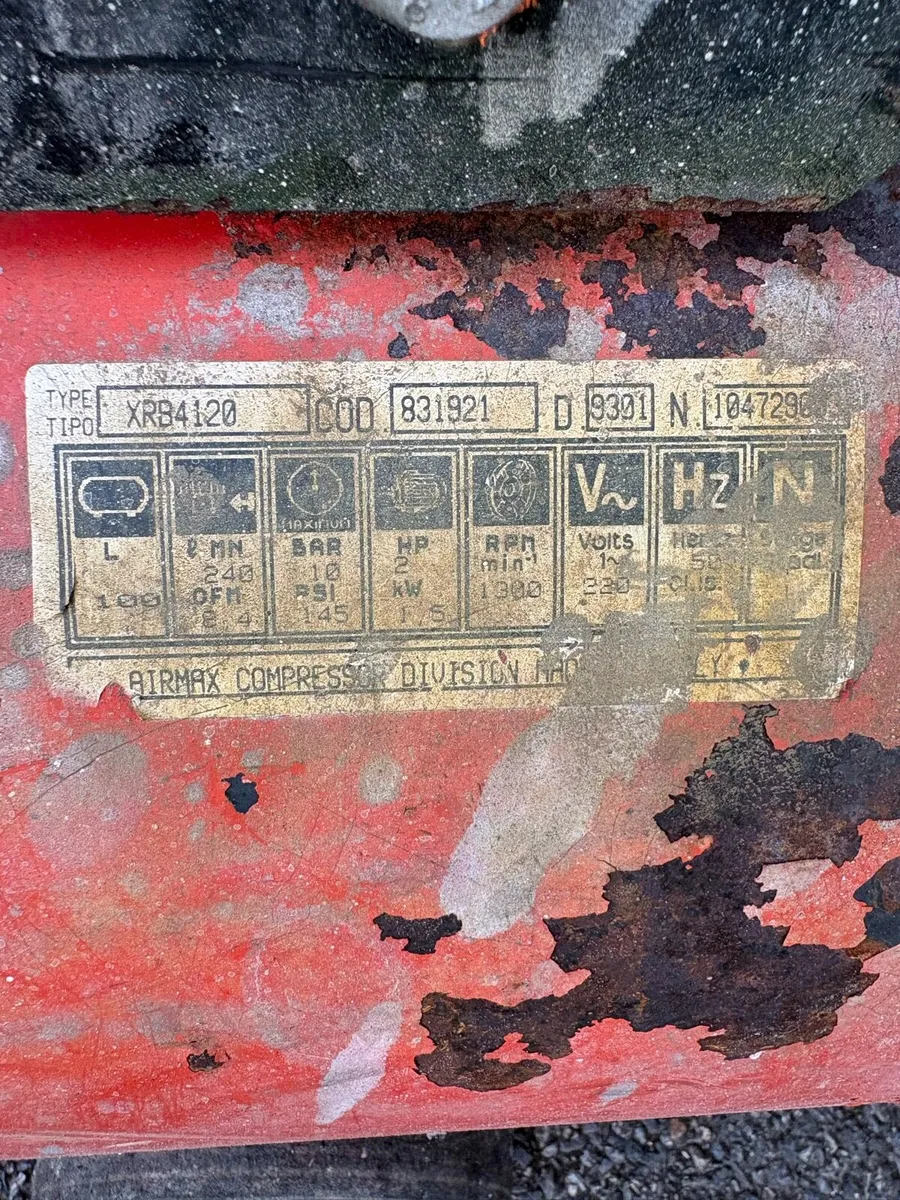 100L Air compressor for sale - Image 2