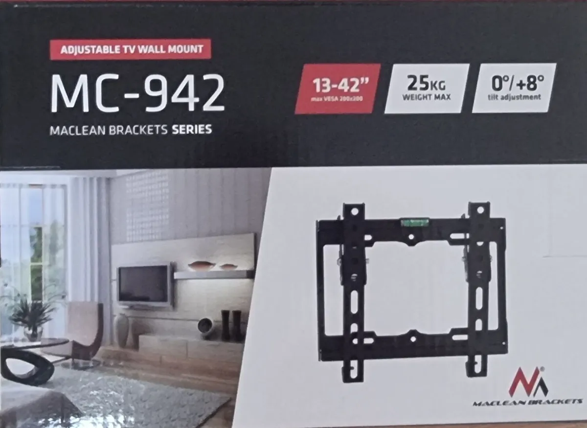 Tv Wall Mount Bracket Flat Tilt 13" - 42" - Image 1
