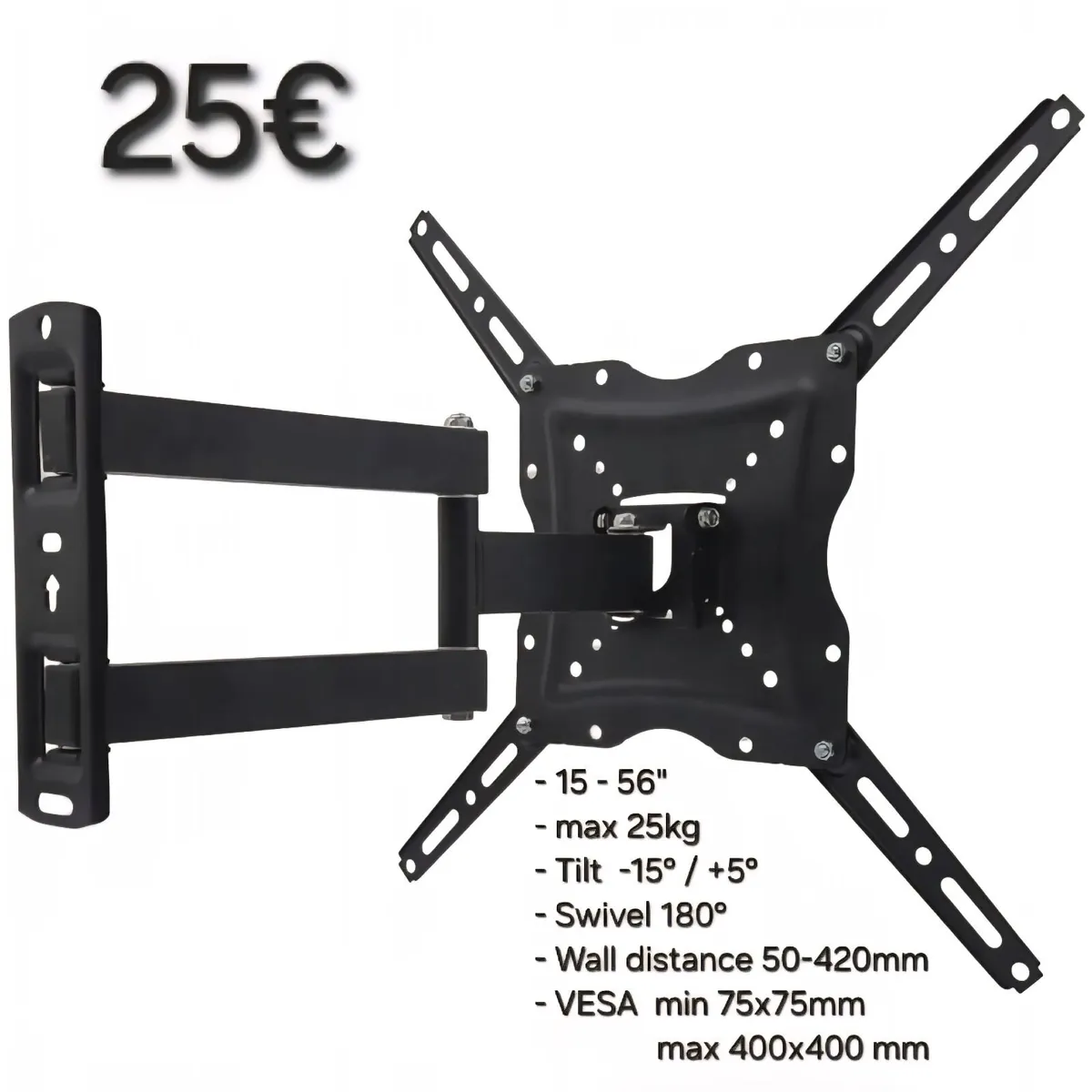 TV Wall Mount Bracket  Swivel Full Motion 17-56" - Image 1