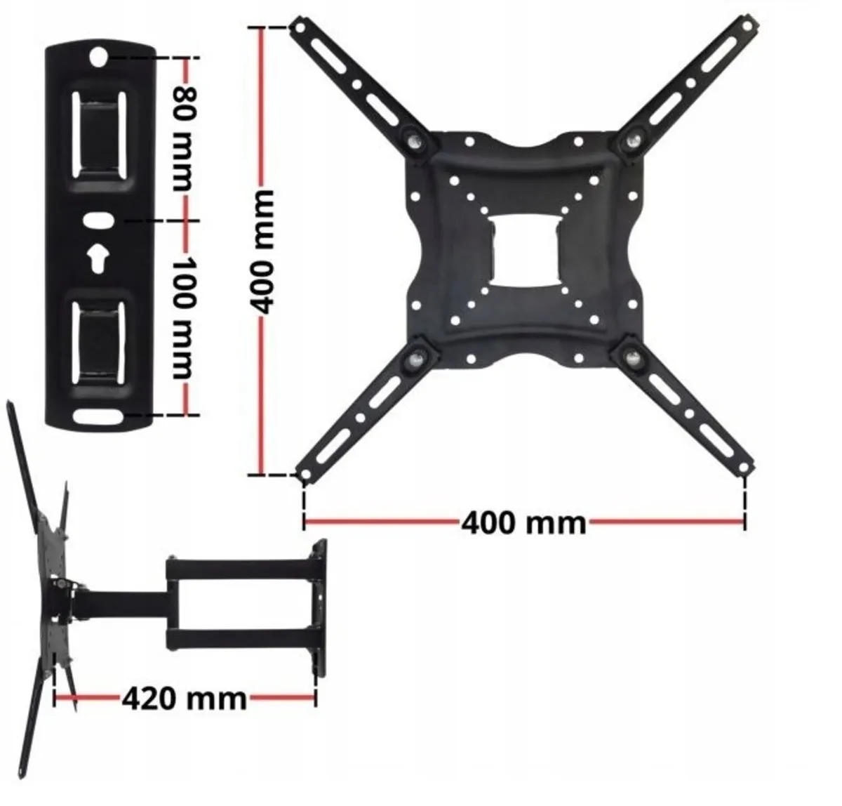 TV Wall Mount Bracket  Swivel Full Motion 17-56" - Image 3