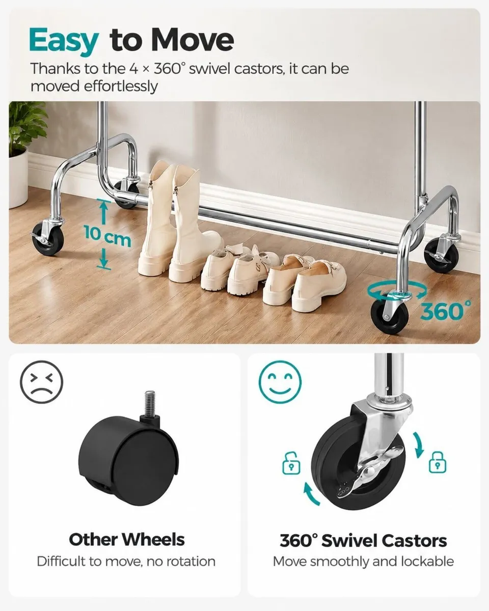 2 x NEW Heavy duty clothes stands- FREE Delivery - Image 3