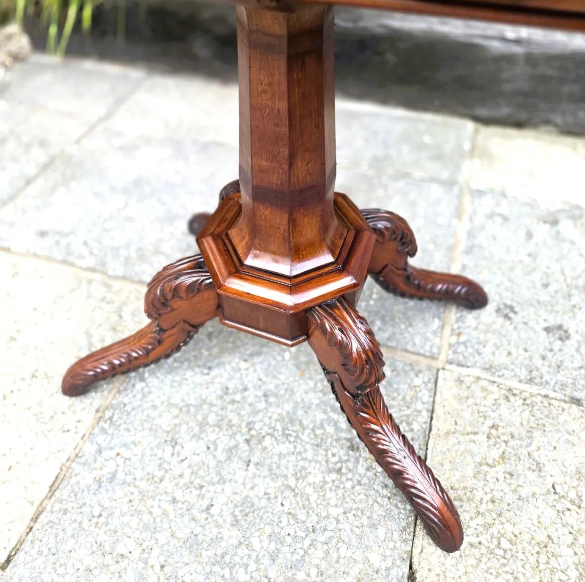 Antique Fold Over Card Table- Circa 1830 - Image 4
