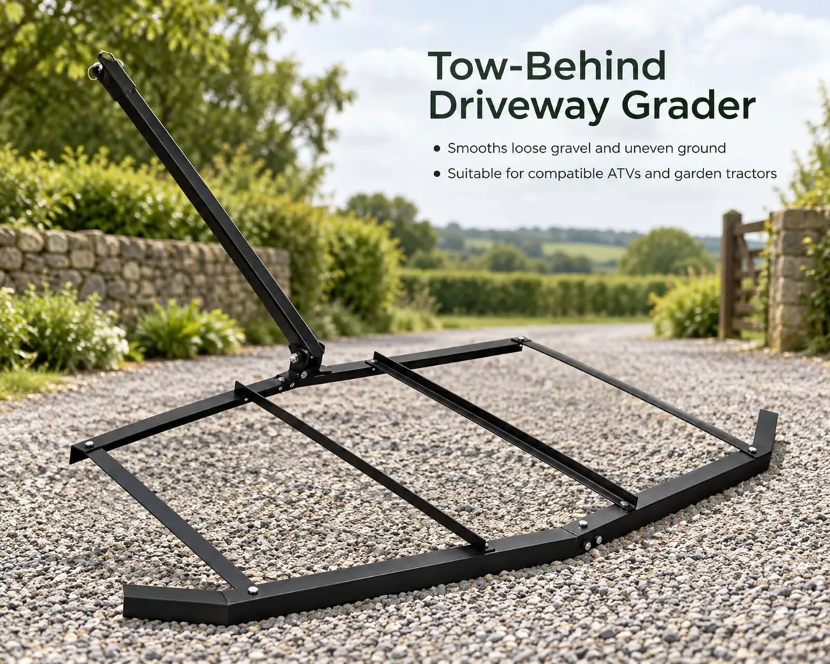 6ft Tow Behind Drag Harrow for ATV Tractor and Dri - Image 1
