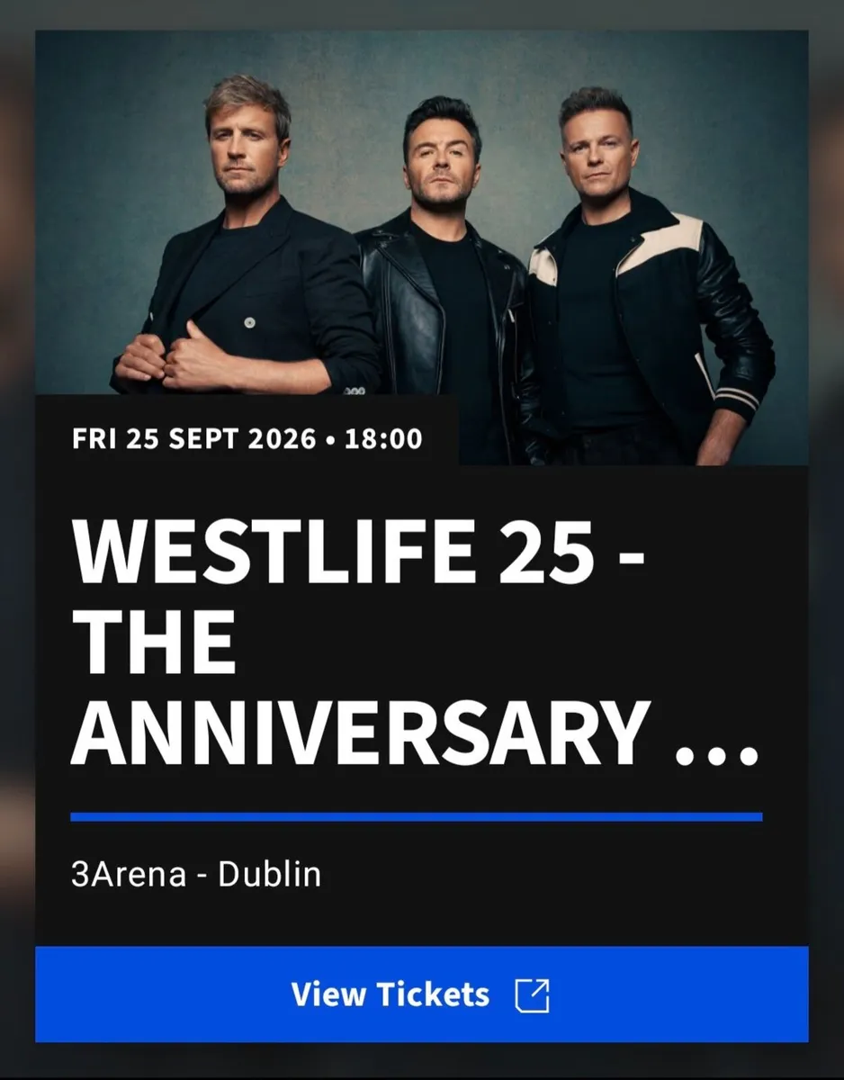 Westlife FRIDAY SEPT 25TH