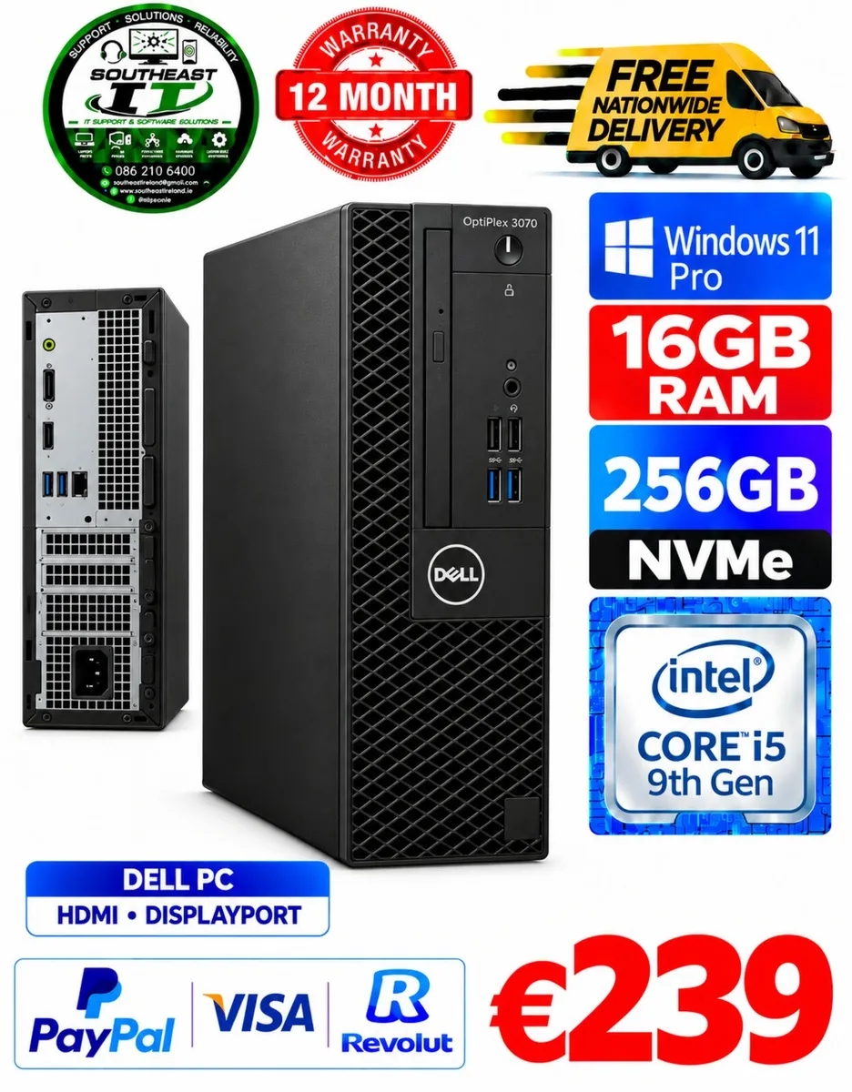 Dell i5 16gb ram 256gb nvme win 11 - Image 1