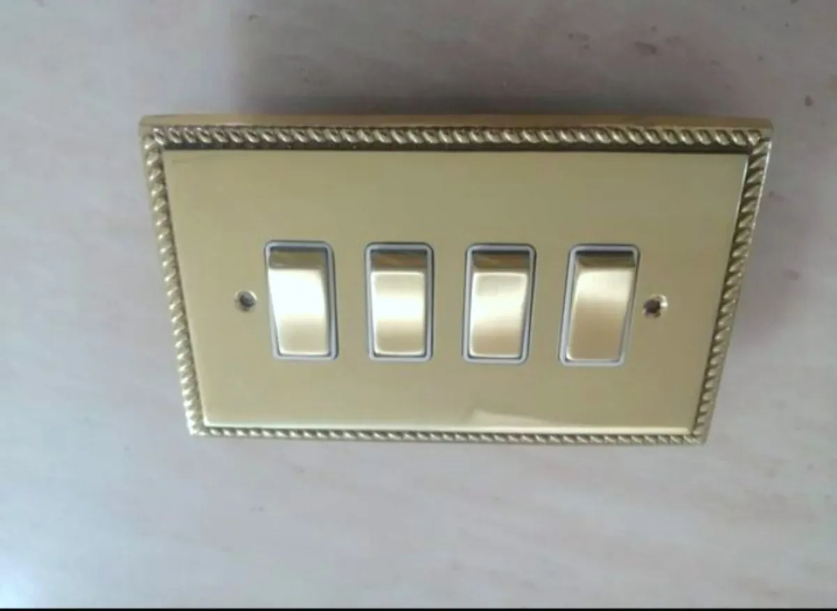 Georgian Brass Light Switch - Image 1