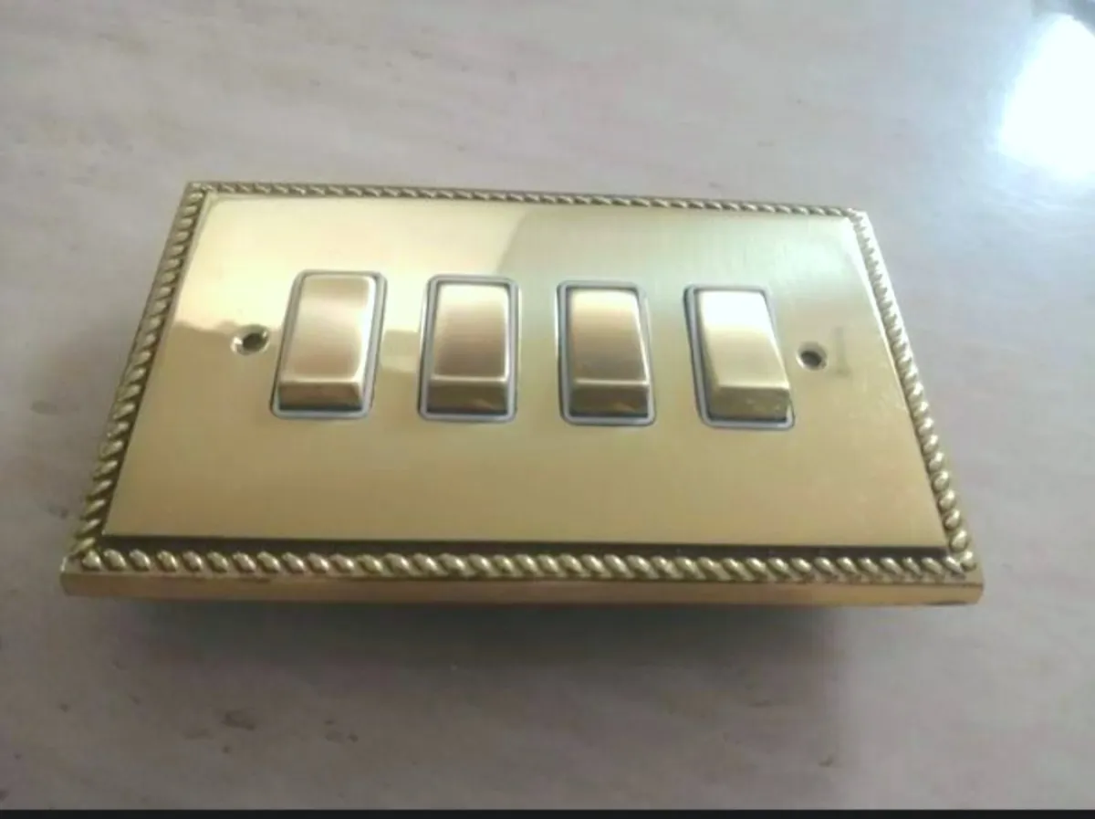 Georgian Brass Light Switch - Image 2