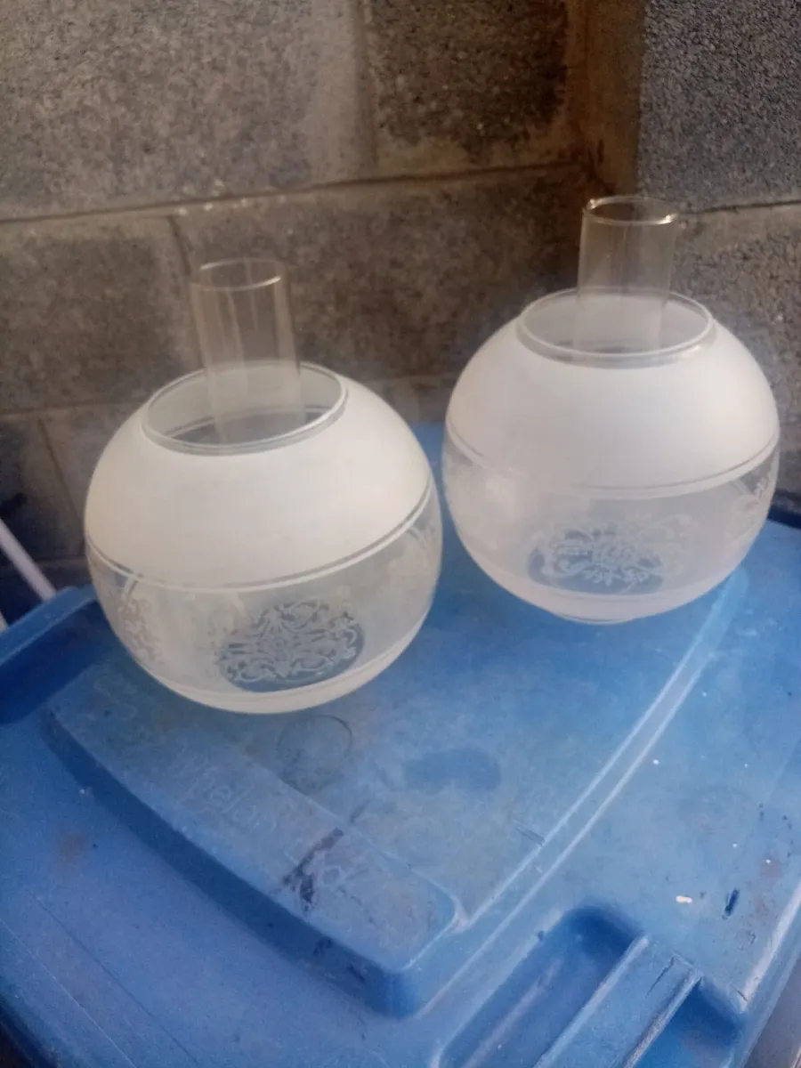 Matching oil lamp Shades - Image 1