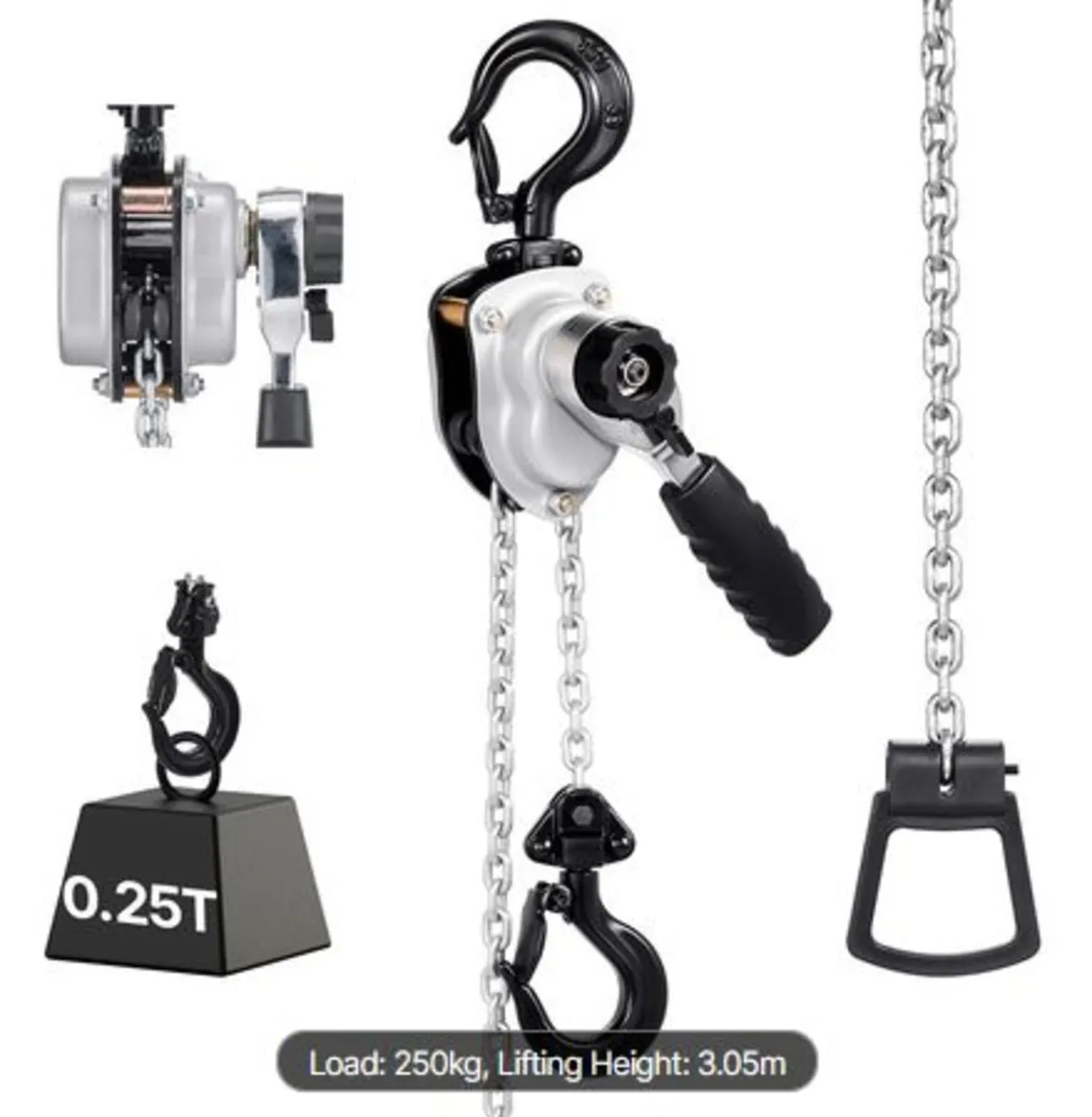 Manual Lever Chain Hoist,1/4T 250KG Capacity Heavy - Image 1