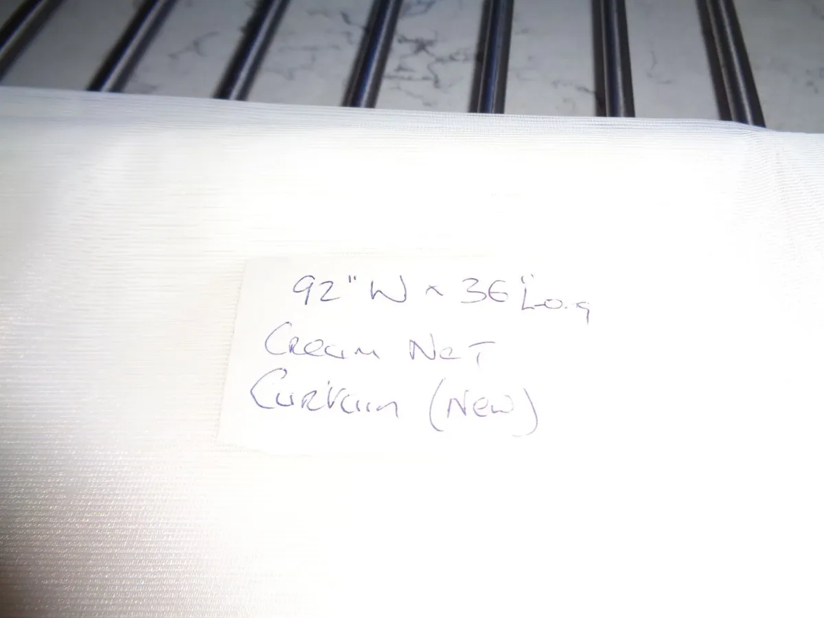 Cream Sheer Curtain for Sale - Image 2