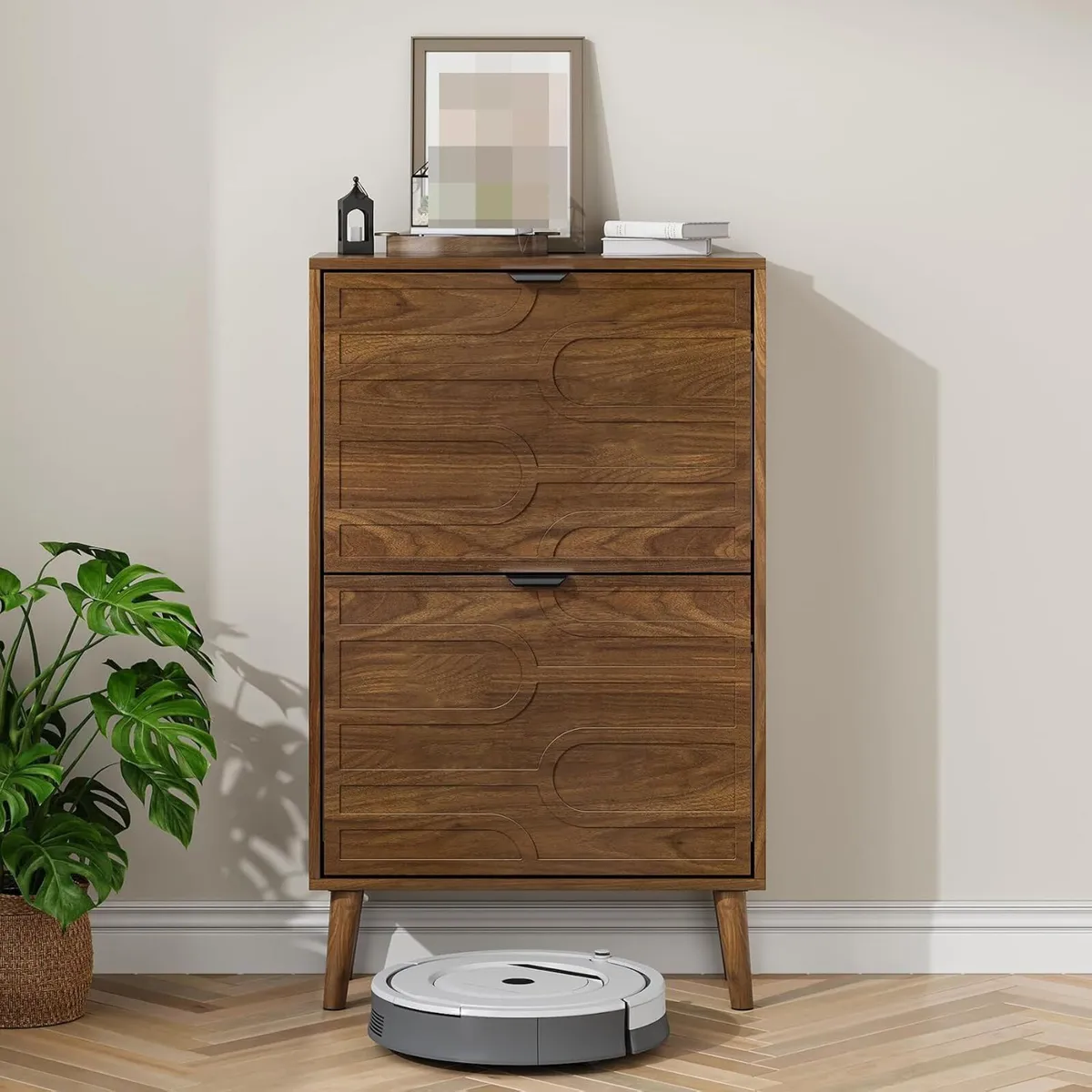 Shoe Cabinet Storage for Entryway with 2 Flip - Image 4