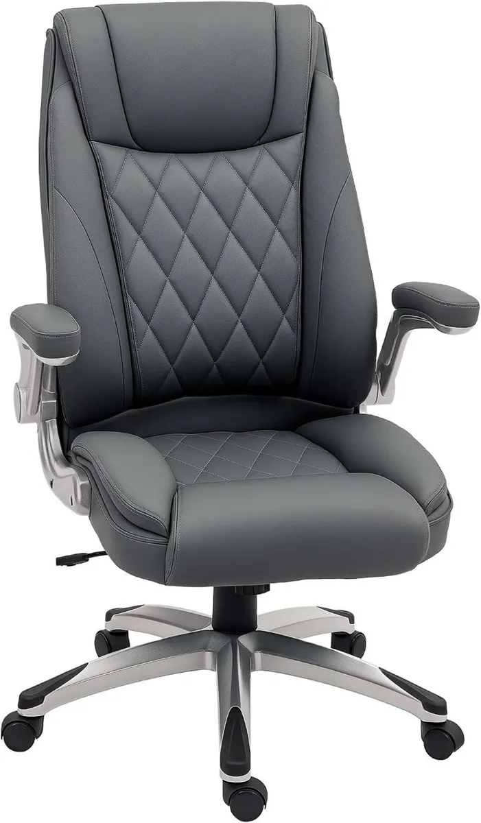 Executive Office Chair with Arms PU Leather - Image 1