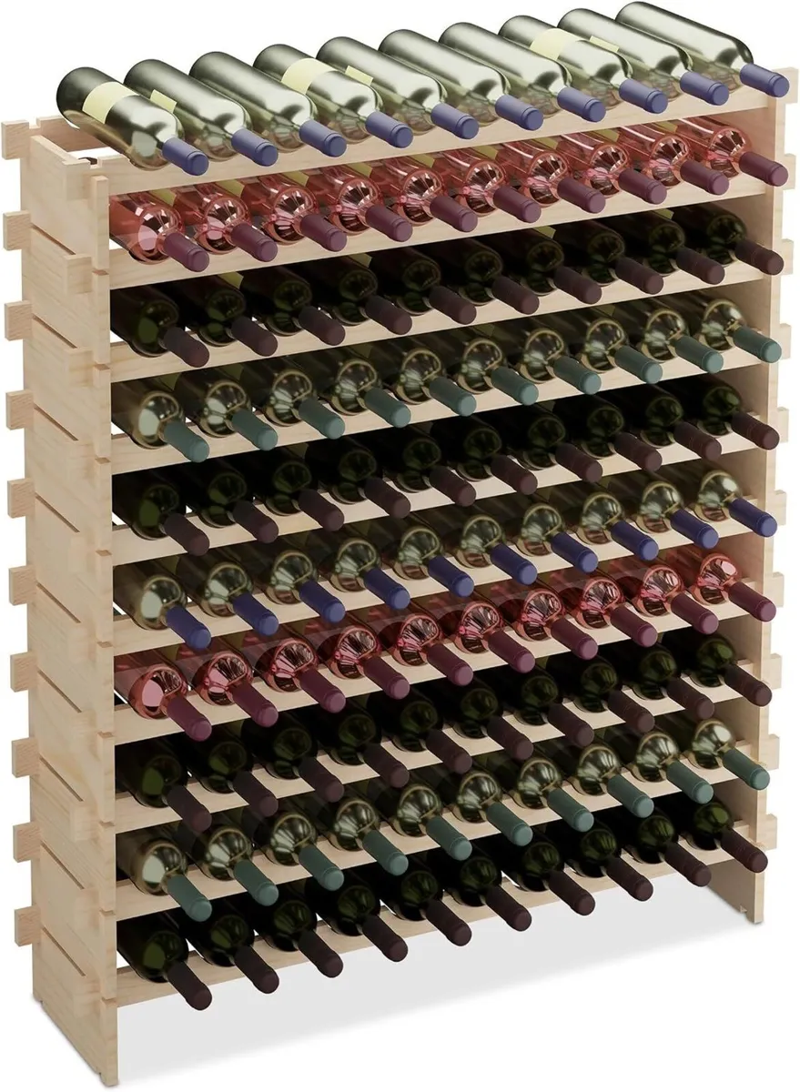 Wine Rack for 100 Bottles Stackable - Image 1