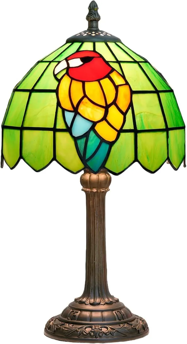 Tiffany Lamp Stained Glass Table Bedroom Bedside - Image 1