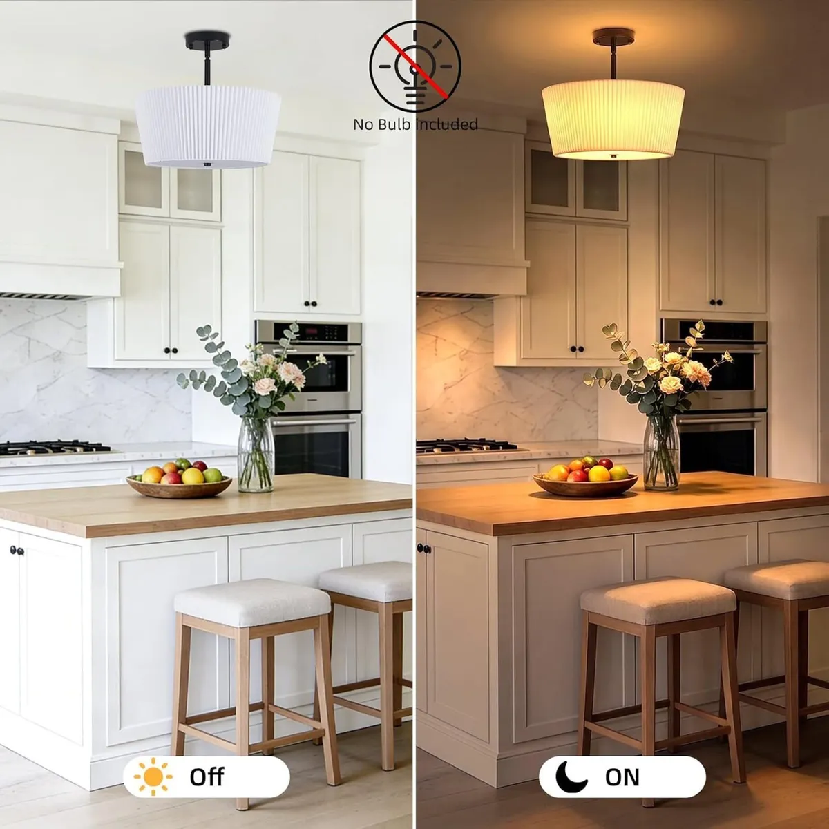 Semi Flush Mount Ceiling Light Modern Crystal - Image 4