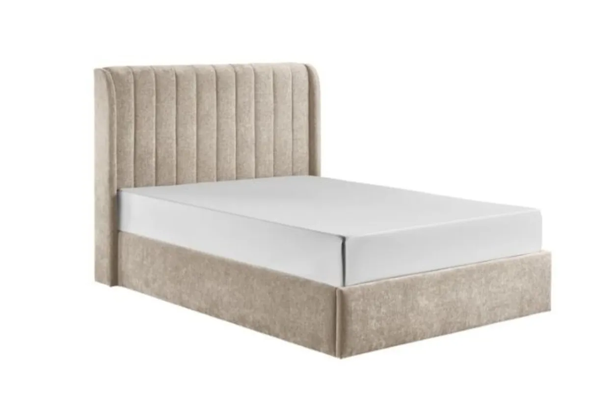 Frida Beige Gas Lift Storage Bed / 3 Sizes - Image 3