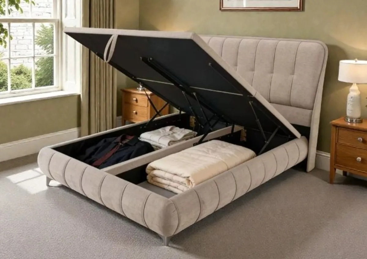 Limerick Beige Storage Bed - Image 2