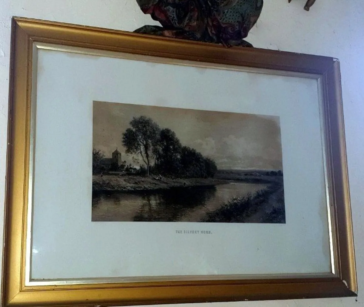 Large Antique Framed Landscape 'The Silvery Morn' - Image 2